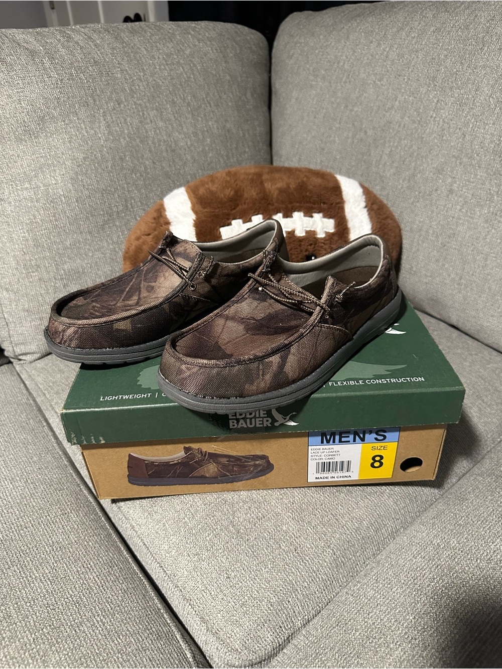 Eddie Bauer Men's Brown Camouflage Slip-On Casual Shoes